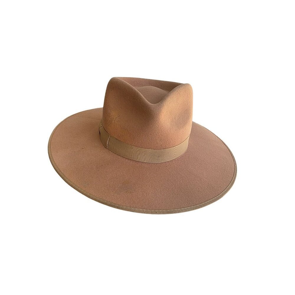 Lack of Color Wool Rancher Hat Unisex Sz M / 57cm Camel Wide Flat Brim - Picture 4 of 9